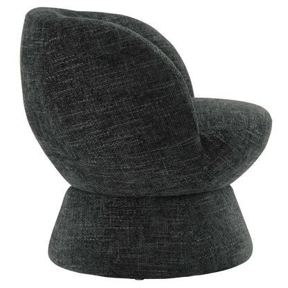 Vesta Chenille Fabric Upholstered Swivel Chair by Furniture For America
