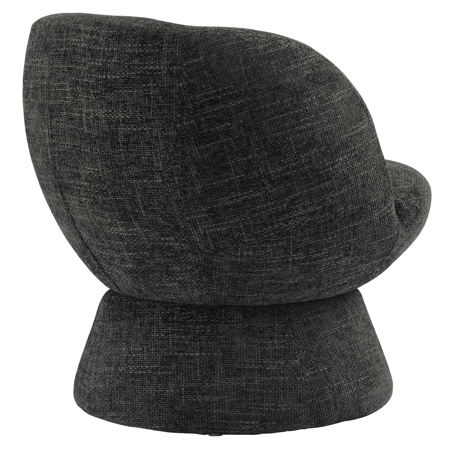 Vesta Chenille Fabric Upholstered Swivel Chair by Furniture For America