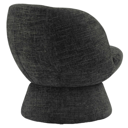 Vesta Chenille Fabric Upholstered Swivel Chair by Furniture For America