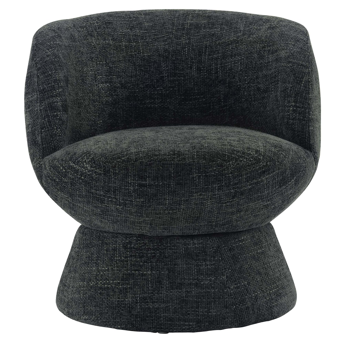 Vesta Chenille Fabric Upholstered Swivel Chair by Furniture For America