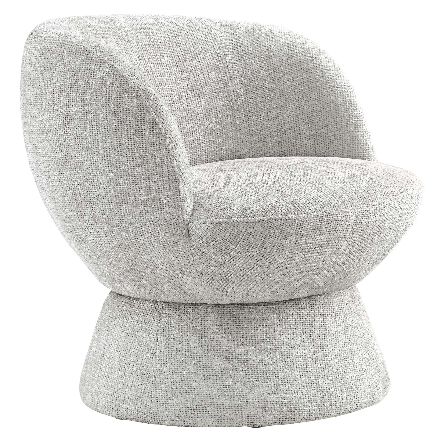 Vesta Chenille Fabric Upholstered Swivel Chair by Furniture For America