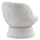 Trosa Chenille Fabric Upholstered Swivel Chair in Dove Gray