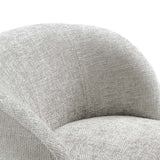 Trosa Chenille Fabric Upholstered Swivel Chair in Dove Gray