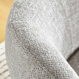 Trosa Chenille Fabric Upholstered Swivel Chair in Dove Gray