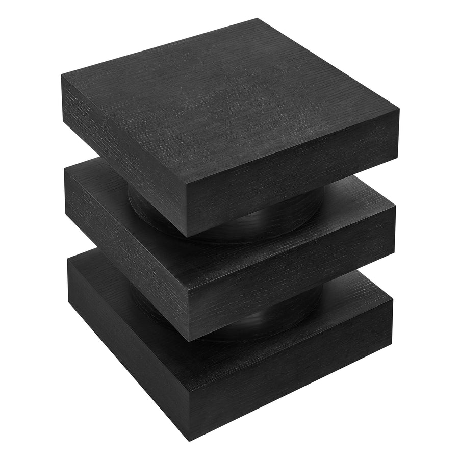 Balestrand Totem End Table in Black