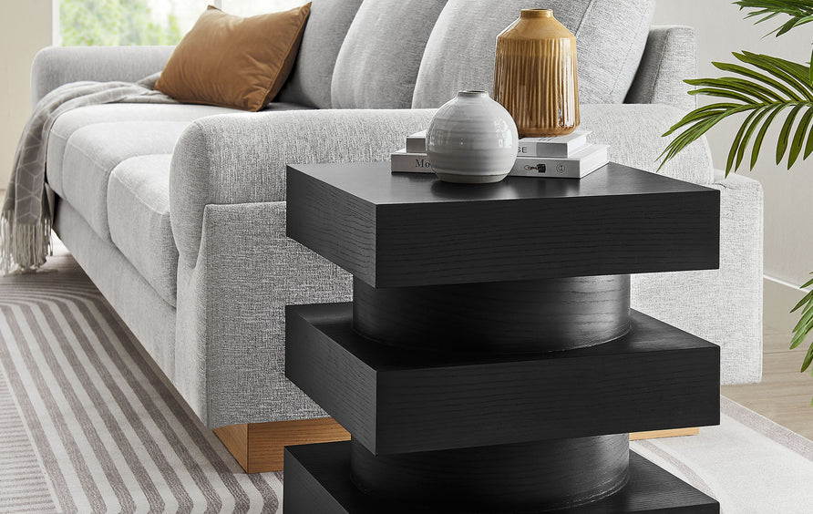 Balestrand Totem End Table in Black