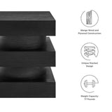 Balestrand Totem End Table in Black
