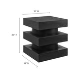 Balestrand Totem End Table in Black