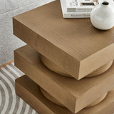 Balestrand Totem End Table in Caramel Ash