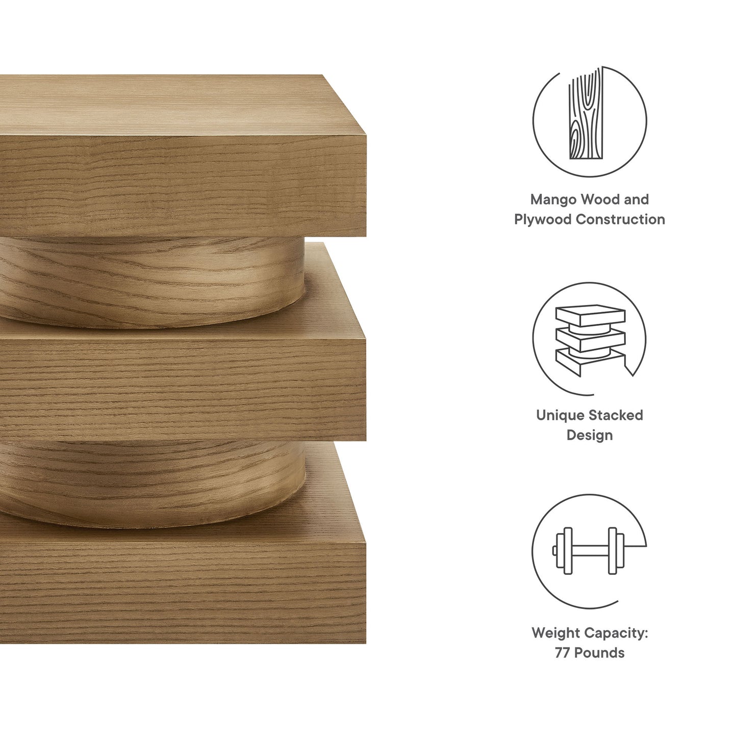 Perpetuate Totem End Table by Furniture For America
