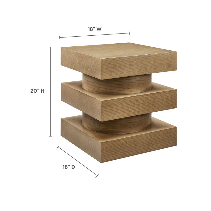 Balestrand Totem End Table in Caramel Ash