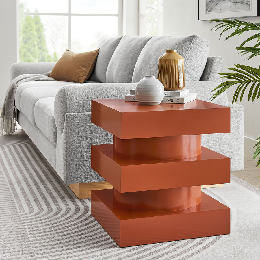 Balestrand Totem End Table in Cayenne