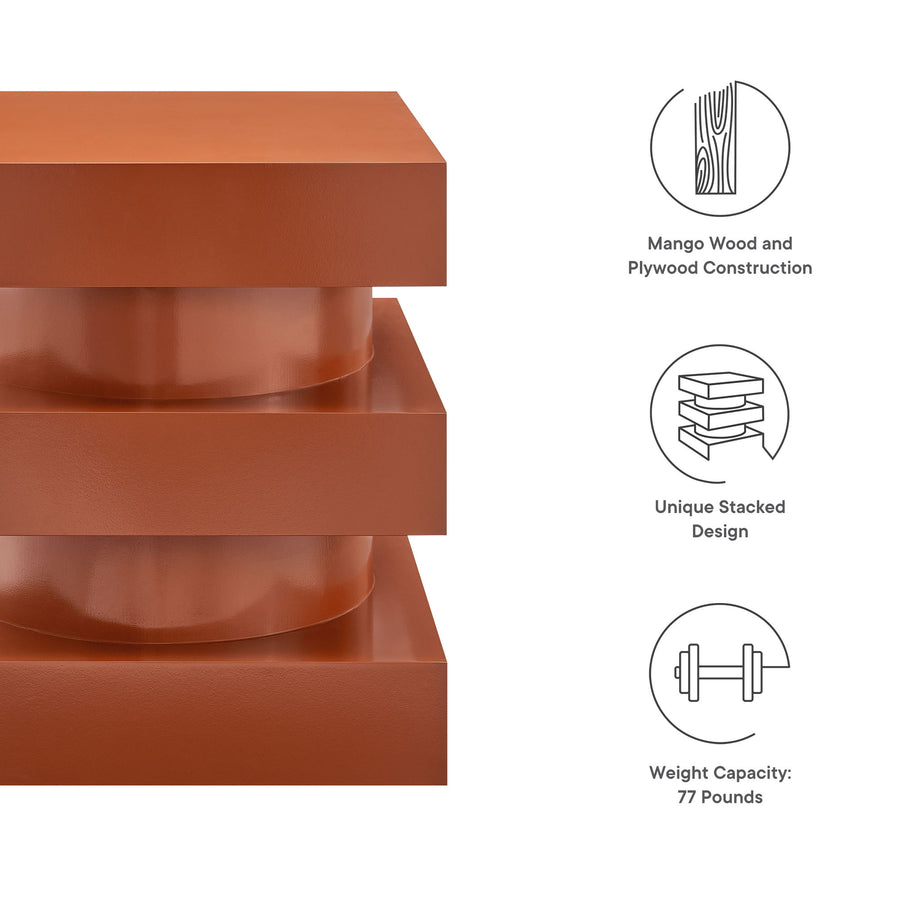 Balestrand Totem End Table in Cayenne