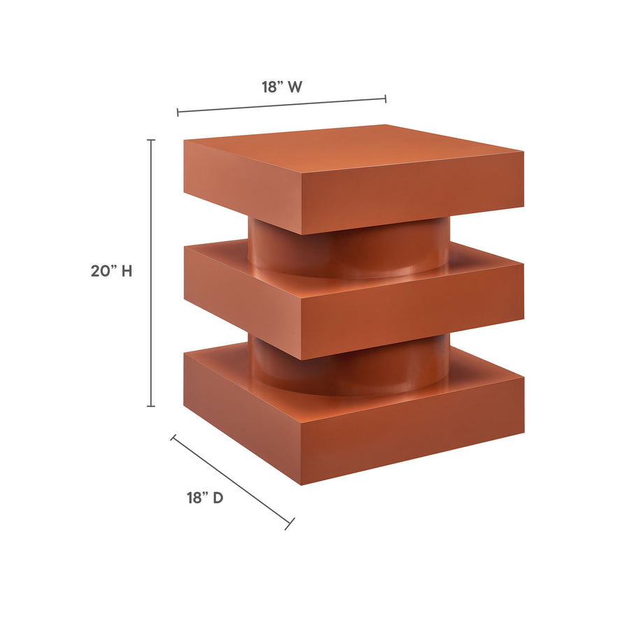 Balestrand Totem End Table in Cayenne