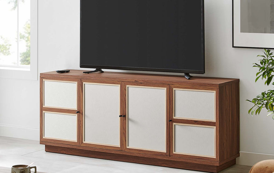 Sorrel 63" Wood Grain TV Console in Walnut