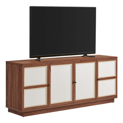 Capri 63" Wood Grain TV Console by Furniture For America