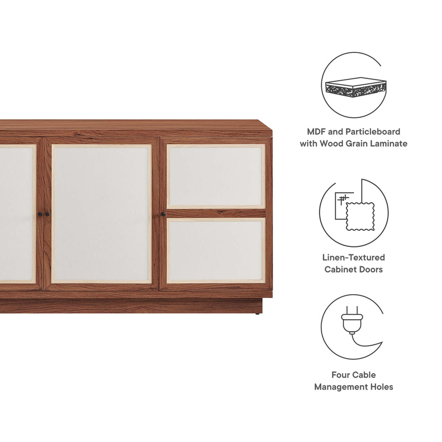 Sorrel 63" Wood Grain TV Console in Walnut