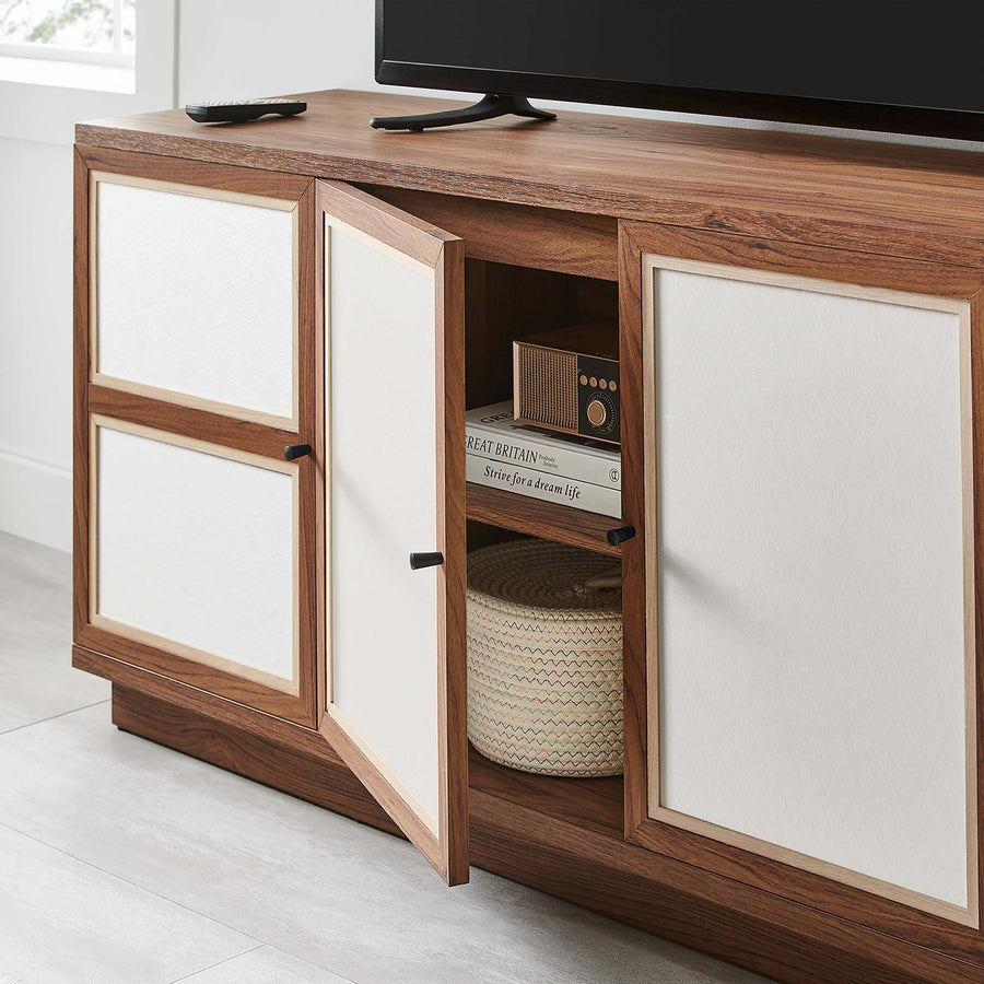 Sorrel 63" Wood Grain TV Console in Walnut