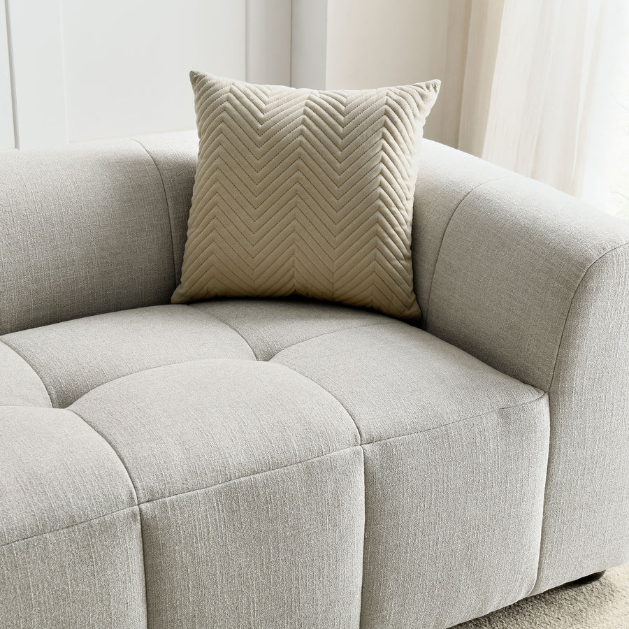 Anvil Upholstered Fabric Sofa in Linen