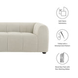 Anvil Upholstered Fabric Sofa in Linen