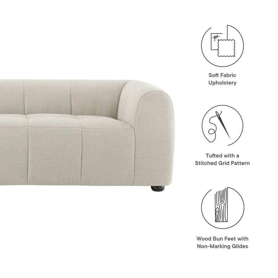 Anvil Upholstered Fabric Sofa in Linen