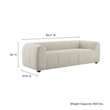 Anvil Upholstered Fabric Sofa in Linen