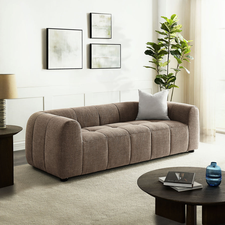 Anvil Upholstered Fabric Sofa in Mocha