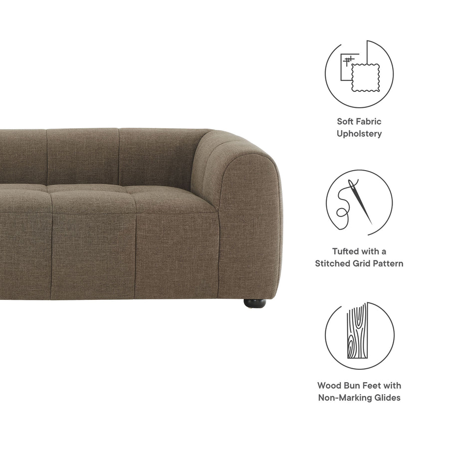 Anvil Upholstered Fabric Sofa in Mocha