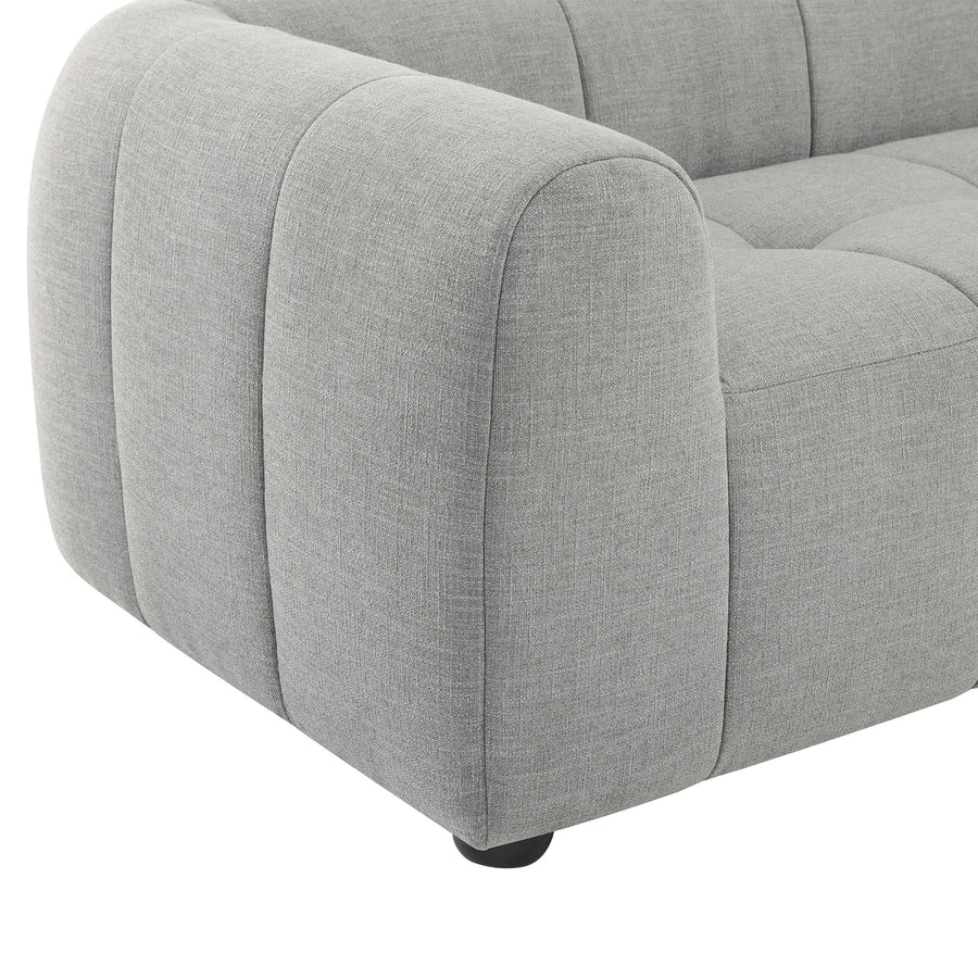 Anvil Upholstered Fabric Sofa in Pewter