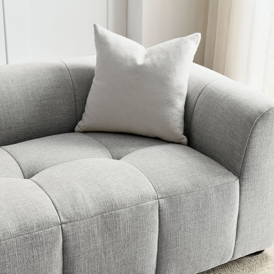Anvil Upholstered Fabric Sofa in Pewter