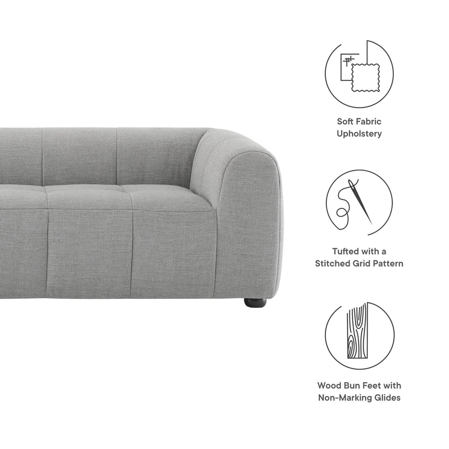 Anvil Upholstered Fabric Sofa in Pewter