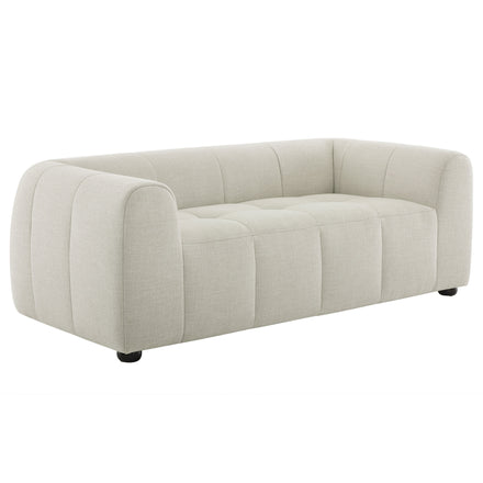 Liana Upholstered Fabric Loveseat in Linen