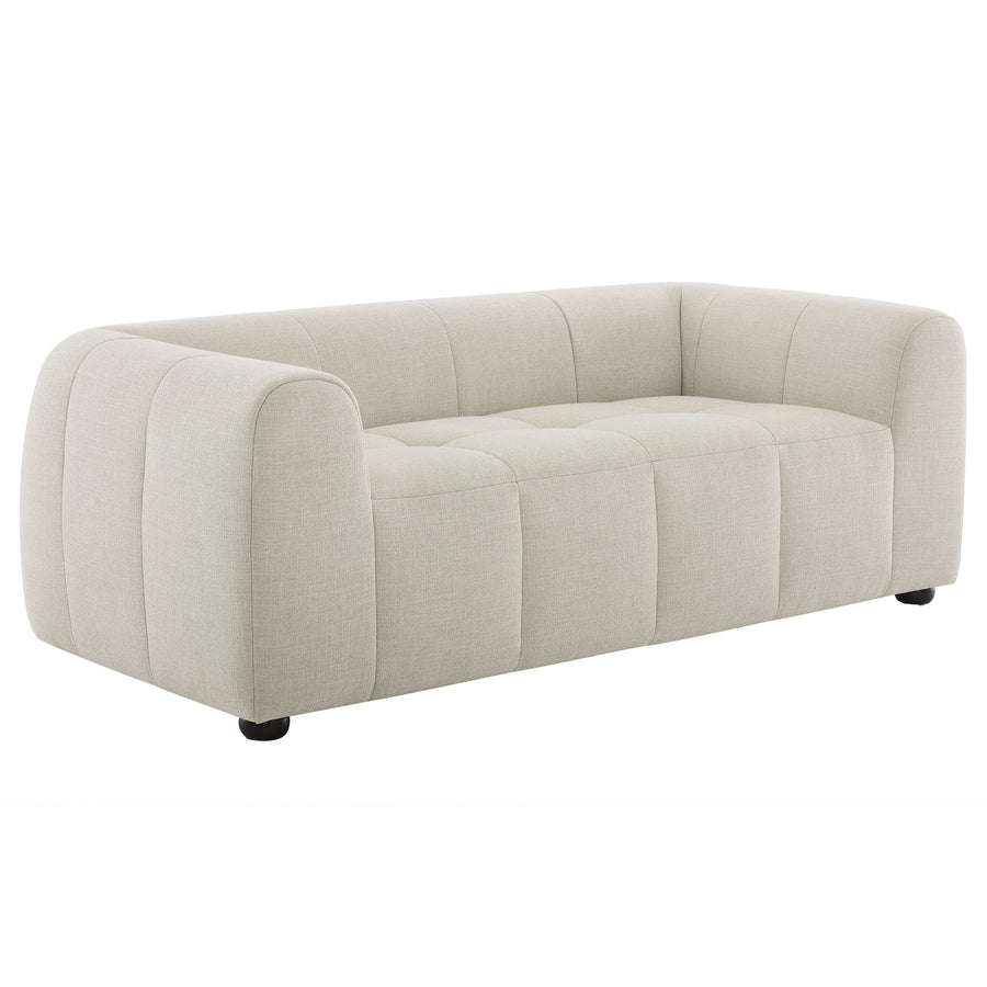 Anvil Upholstered Fabric Loveseat in Linen
