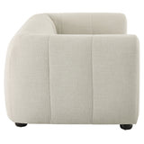 Anvil Upholstered Fabric Loveseat in Linen