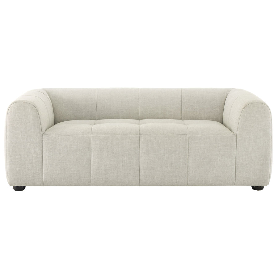 Anvil Upholstered Fabric Loveseat in Linen