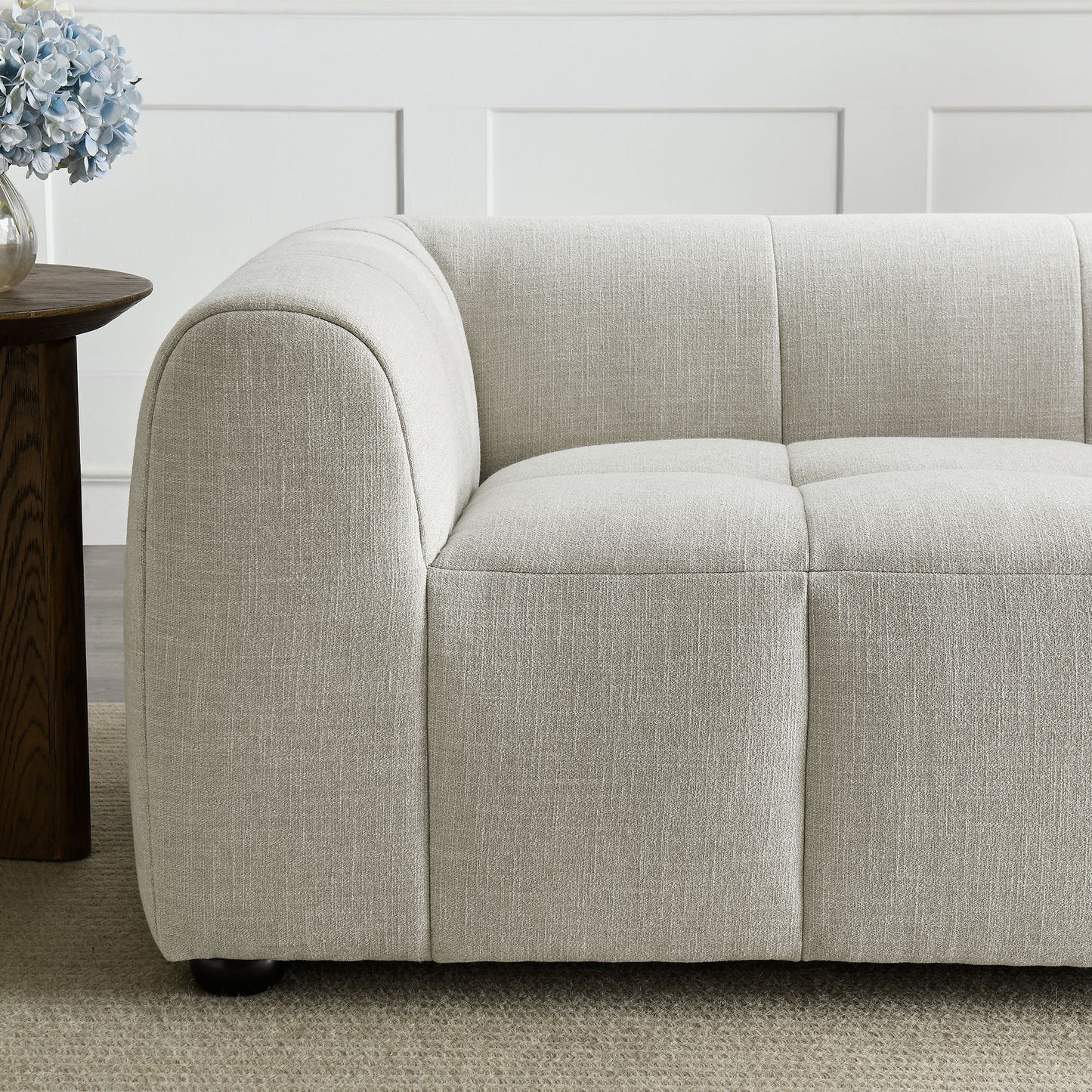 Liana Upholstered Fabric Loveseat by Furniture for America