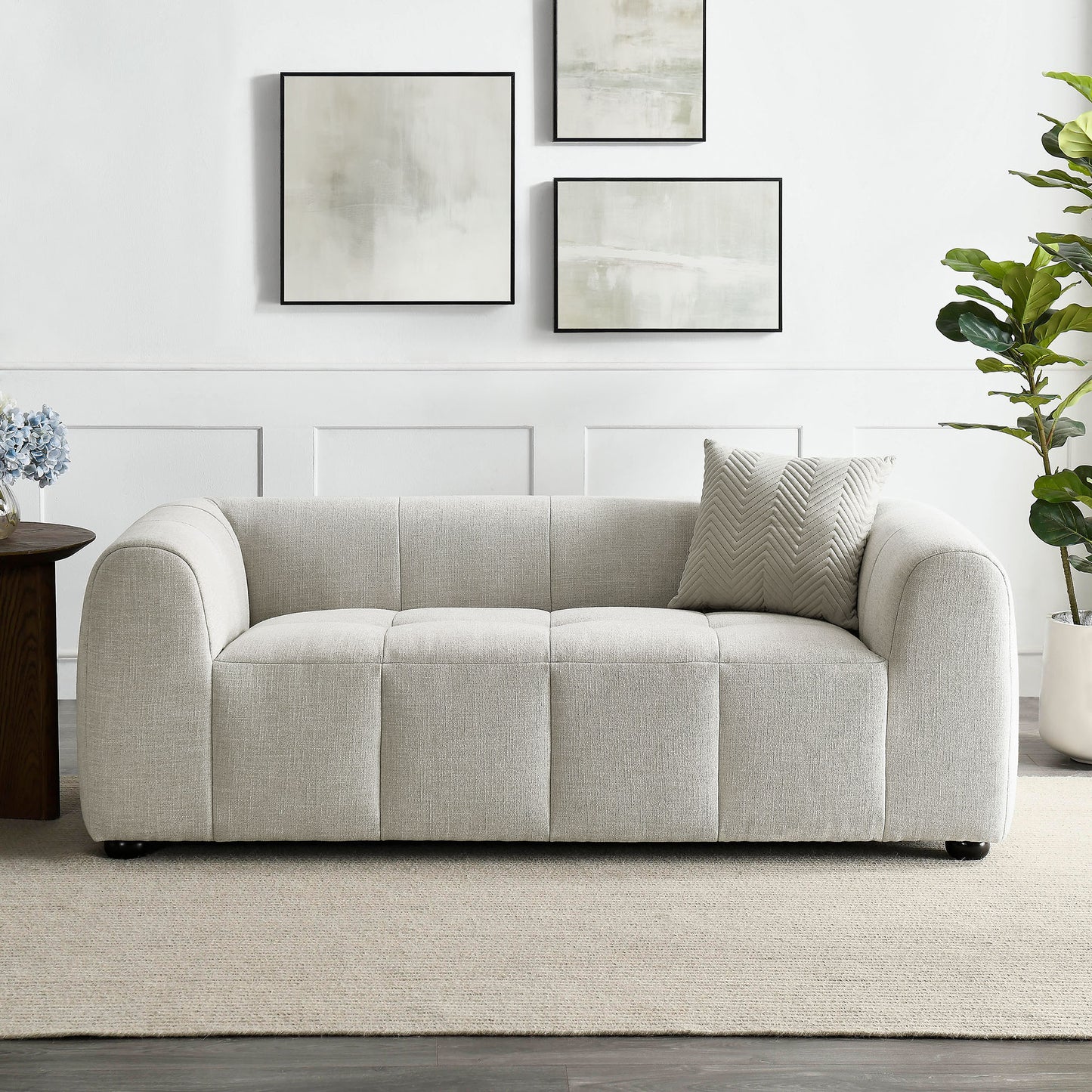 Liana Upholstered Fabric Loveseat by Furniture for America
