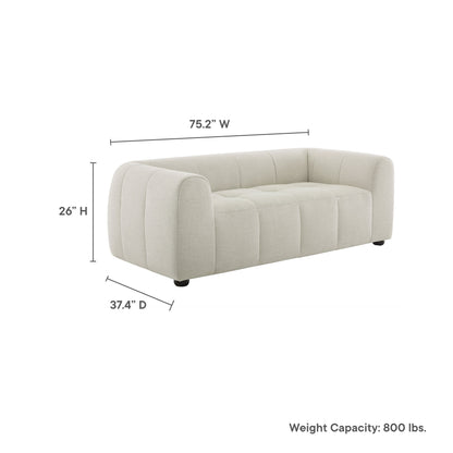 Liana Upholstered Fabric Loveseat by Furniture for America