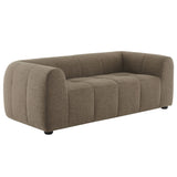 Anvil Upholstered Fabric Loveseat in Mocha