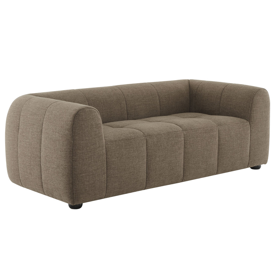 Anvil Upholstered Fabric Loveseat in Mocha
