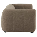 Anvil Upholstered Fabric Loveseat in Mocha