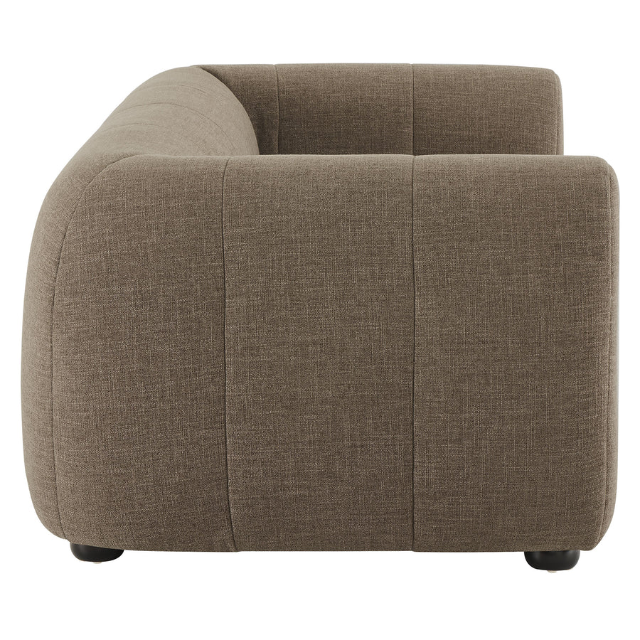 Anvil Upholstered Fabric Loveseat in Mocha