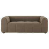 Anvil Upholstered Fabric Loveseat in Mocha