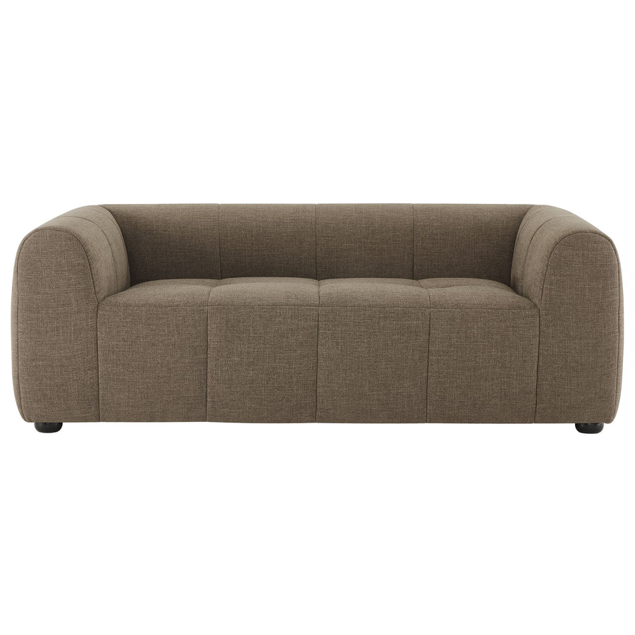 Anvil Upholstered Fabric Loveseat in Mocha
