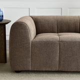 Anvil Upholstered Fabric Loveseat in Mocha