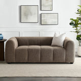 Anvil Upholstered Fabric Loveseat in Mocha