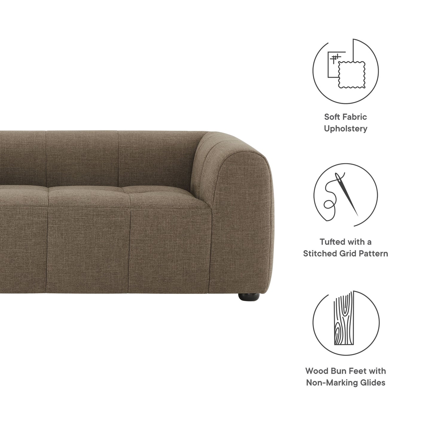 Liana Upholstered Fabric Loveseat by Furniture for America