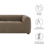 Anvil Upholstered Fabric Loveseat in Mocha