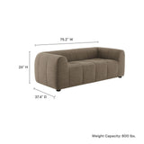 Anvil Upholstered Fabric Loveseat in Mocha