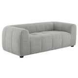 Anvil Upholstered Fabric Loveseat in Pewter